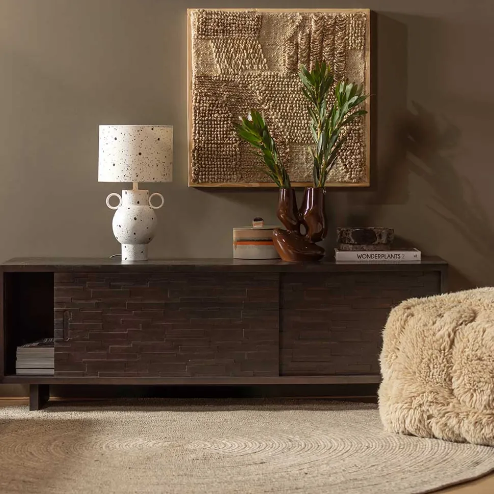 Runder Teppich aus Wolle und Baumwolle - Marciraso