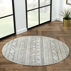 Runder Teppich im Ethno Design - Accaro