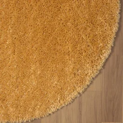 Runder Teppich in Gold Gelb - Lidoria