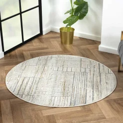 Runder Teppich mit Hoch-Tief-Struktur - Neverdo