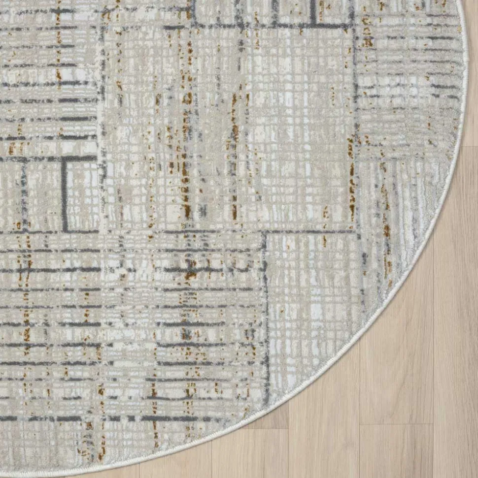 Runder Teppich mit Hoch-Tief-Struktur - Neverdo