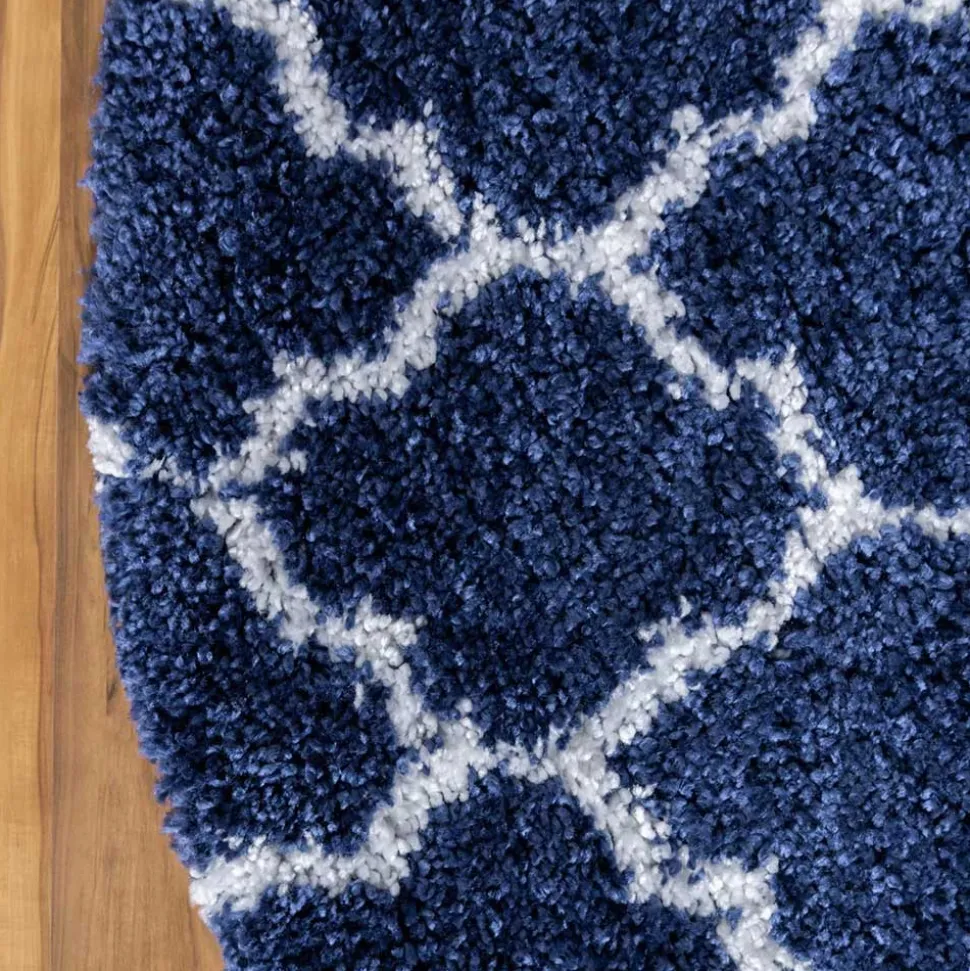 Runder Teppich mit hohem Flor 150 cm - Cranita