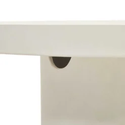 Runder Tisch aus Faserzement in Weiß - Stonya