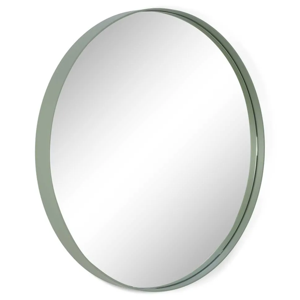Runder Wandspiegel in Graugrün - Trevoz