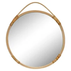 Runder Wandspiegel mit Rattan Rahmen - Lianessa