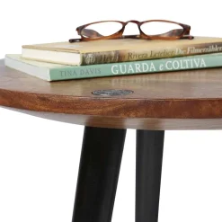 Runder Wohnzimmertisch mit 3-Fußgestell - Devanico