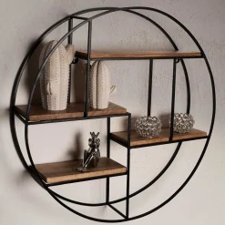 Rundes Hängeregal im Industrial Style - Lusa