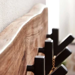 Rustikale Hakenleiste mit Baumkante Akazie - Fulias