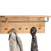 Rustikale Hängegarderobe aus Massivholz Piaza Wildeiche