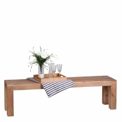 Rustikale Holzbank Vislan aus Akazie naturbelassen