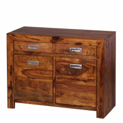 Rustikale Kommode Hoslo aus Holz massiv Sheesham