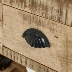 Rustikaler Barwagen auf Metallrollen - Radulyn