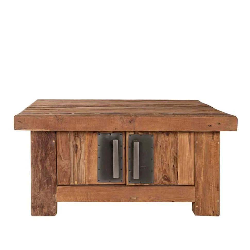 Rustikaler Couchtisch Ragista aus Teak Recyclingholz