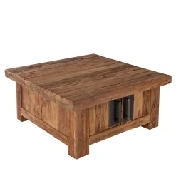 Rustikaler Couchtisch Ragista aus Teak Recyclingholz