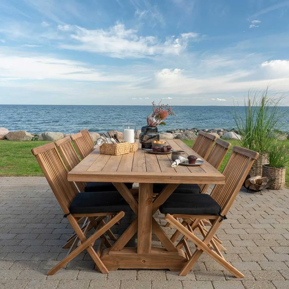 Rustikaler Gartentisch aus Teak Massivholz - Acess