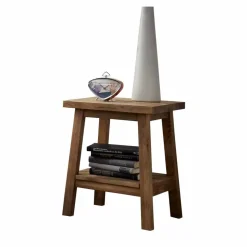 Rustikaler Nachttisch Lacuisia aus Wildeiche geölt