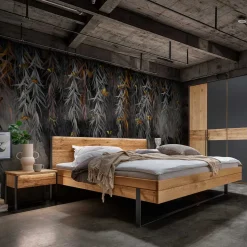 Rustikales Design Bett auf Kufen - Claas