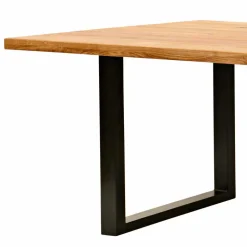 Rustikal-moderner Esstisch Grosma mit Holzplatte massiv rechteckig