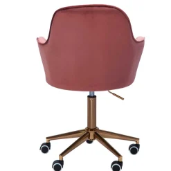 Samt Bürostuhl in Rosa - Aramov