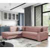 Samt Eckcouch in Altrosa mit Schlaffunktion - Donegal