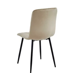 Samt Esstischstühle in Taupe - Temir (4er Set)