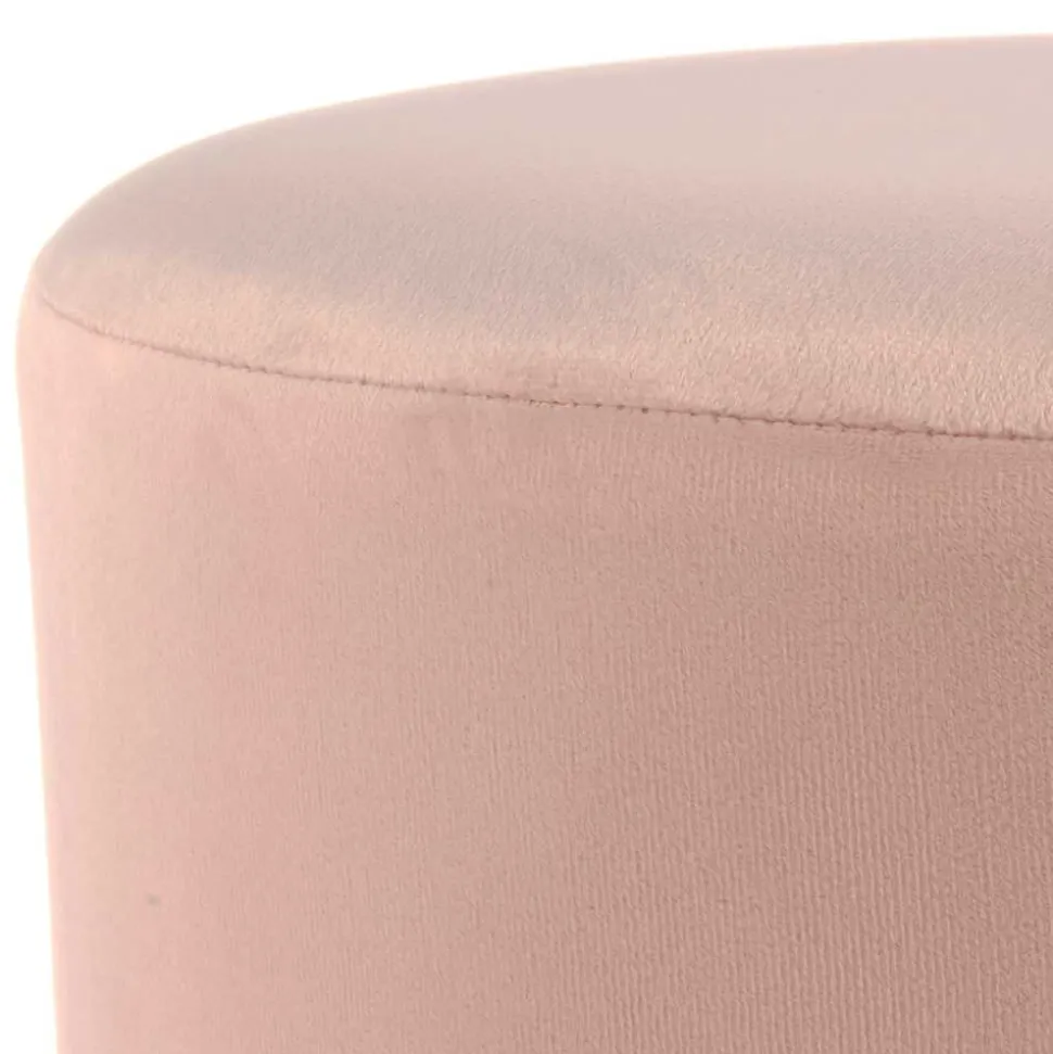 Samt Hocker in Rosa hell & dunkel mit Gold - Adelaide