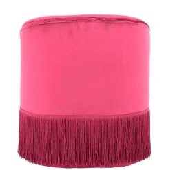Samt Kindersessel in Pink mit Fransen - Lagada