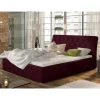 Samt Polsterbett in Bordeaux Rot - Ugian