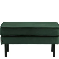 Samt Polsterhocker in Grün - Distroit