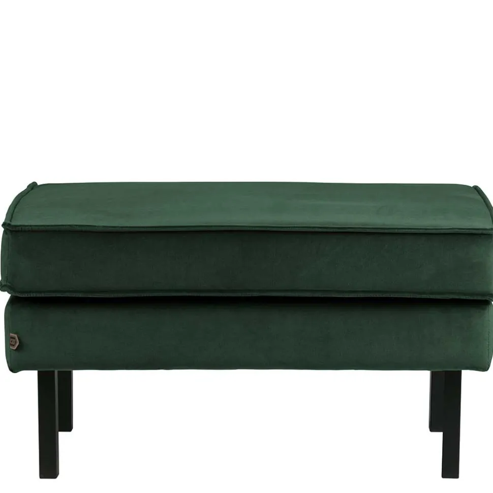 Samt Polsterhocker in Grün - Distroit