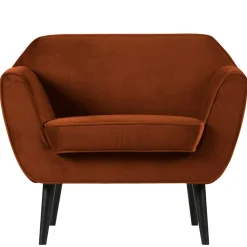 Samt Polstersessel in Rost Braun - Zitrony