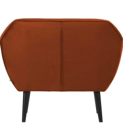 Samt Polstersessel in Rost Braun - Zitrony