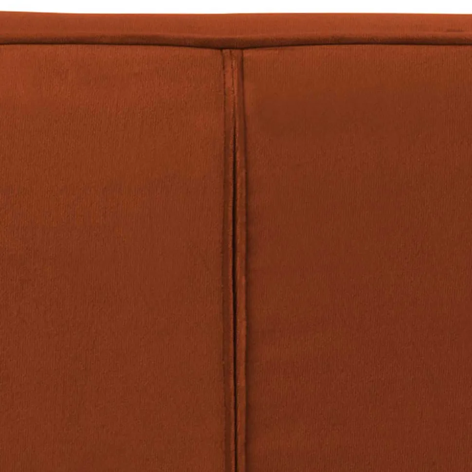 Samt Polstersessel in Rost Braun - Zitrony