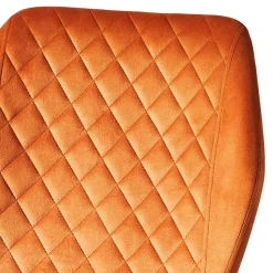 Samt Polsterstühle in Orange - Gravita (4er Set)