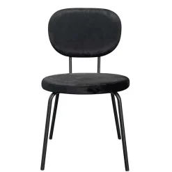 Samt Polsterstühle in Schwarz - Siao (2er Set)