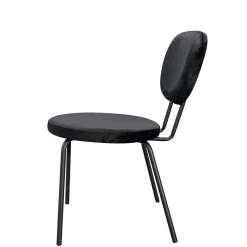 Samt Polsterstühle in Schwarz - Siao (2er Set)