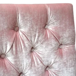 Samt Polsterstuhl in Rosa mit Edelstahl Gestell - Lucinda