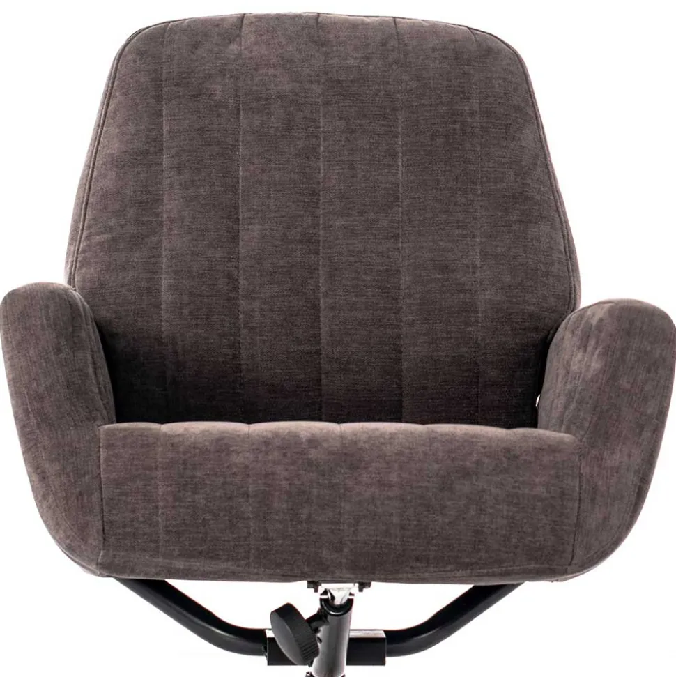 Samt Retrosessel mit Fußhocker - Gilianoa (zweiteilig)