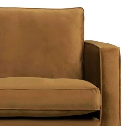 Samt Retrosofa in Honigfarben - Saguan