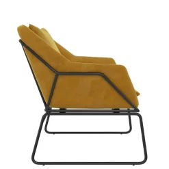 Samt Sessel in Gelb Samt - Meckey