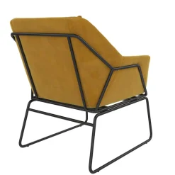 Samt Sessel in Gelb Samt - Meckey