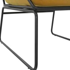 Samt Sessel in Gelb Samt - Meckey