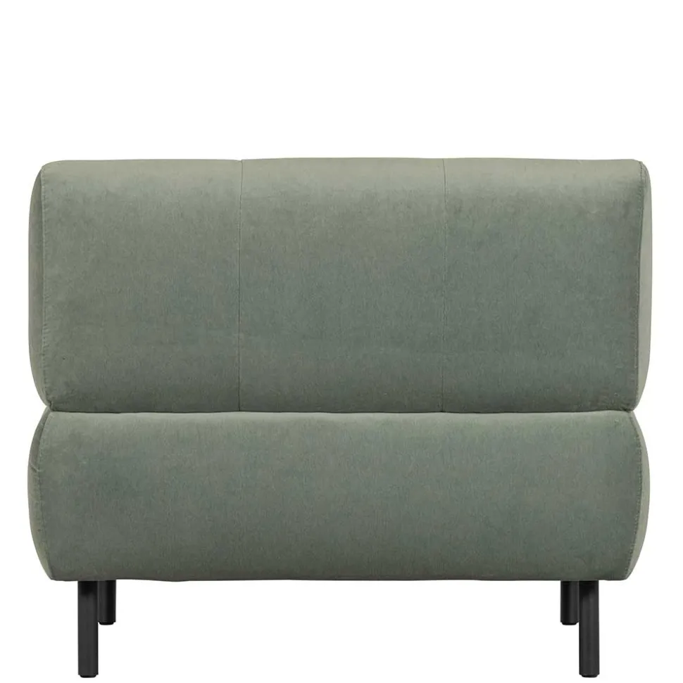 Samt Sessel ohne Armlehnen in Graugrün - Norwich