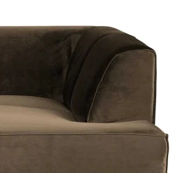 Samt Sofa Eckgarnitur in Taupe - Matca