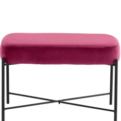 Samtbank in Pink mit Metallgestell - Infernya