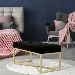 Samtbank in Schwarz mit Gold - Carantec