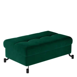 Samthocker mit Truhe in Dunkelgrün - Ziadora