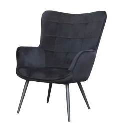 Samtsessel in Schwarz - Avenza