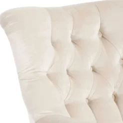 Samtsessel mit Ohren in Creme - Iceline