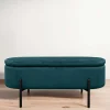 Samt-Truhenbank in Dunkelgrün - Comota
